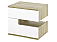 Тумба прикроватная левая Ирма СТЛ.143.09 Дуб сонома/Белый глянец