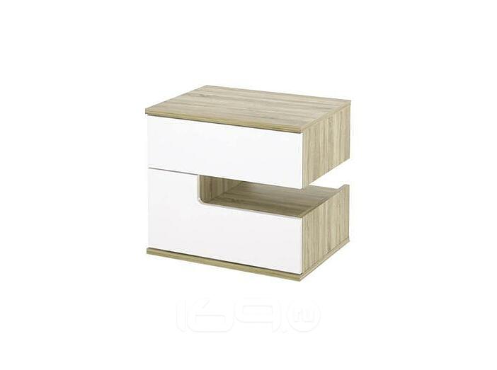 Тумба прикроватная левая Ирма СТЛ.143.09 Дуб сонома/Белый глянец Тумба прикроватная левая Ирма СТЛ.143.09 Дуб сонома/Белый глянец