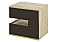 Тумба прикроватная правая Ирма СТЛ.143.08 Дуб сонома/Шоколад глянец