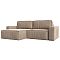 Угловой диван Прага классик левый угол, велюр, бежевый