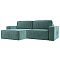 Угловой диван Прага классик левый угол, велюр, бирюзовый