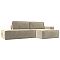 Угловой диван Прага модерн правый угол, микровельвет, бежевый