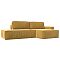 Угловой диван Прага модерн правый угол, микровельвет, желтый