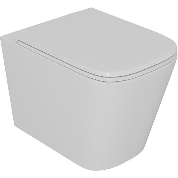 Унитаз подвесной безободковый DK Quadro DT1516016, 530*360*365мм, сиденье микролифт, белый