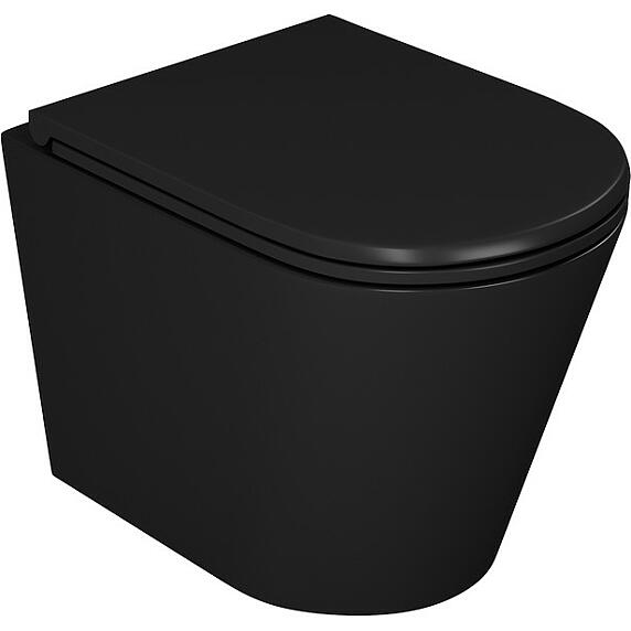 Унитаз подвесной безободковый DK Venice DT1026025, 515*355*365мм, сиденье микролифт, черный