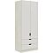 Юниор-4 Шкаф (800) (Шарли Белый/Дуб Крафт Белый)