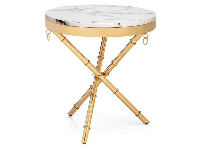 Журнальный стол Monika 50х55 marble / gold