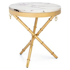 Журнальный стол Monika 50х55 marble / gold