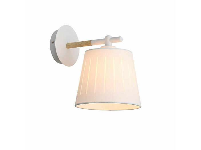 SLE114501-01 Светильник настенный Белый, Светлое дерево/Белый, Прозрачный E27 1*60W
