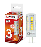 Лампа светодиодная LED-JC-VC 3Вт 12В G4 6500К 260Лм IN HOME