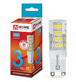 Лампа светодиодная LED-JCD-VC 3Вт 230В G9 4000К 260Лм IN HOME
