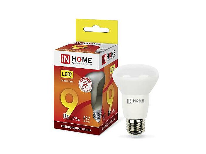 Лампа светодиодная LED-R63-VC 9Вт 230В Е27 3000К 810Лм IN HOME