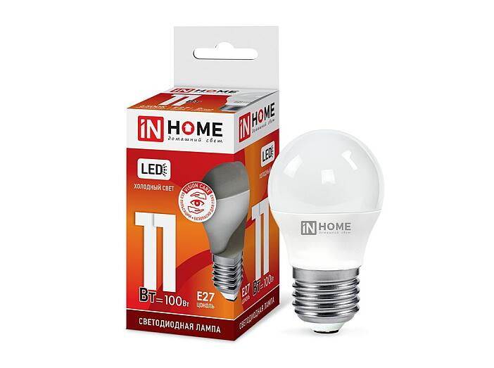 Лампа светодиодная LED-ШАР-VC 11Вт 230В Е27 6500К 990Лм IN HOME