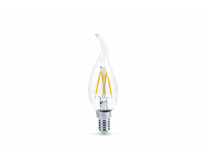 Лампа светодиодная LED-СВЕЧА НА ВЕТРУ-deco 9Вт 230В Е14 3000К 810Лм прозрачная IN HOME