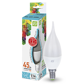 Лампа светодиодная LED-СВЕЧА НА ВЕТРУ-standard 5Вт 230В Е14 4000К 450Лм ASD