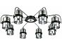 Люстра потолочная EVOLUCESLE102002-08