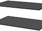 Комплект полок для шкафа 2- дв. Лаура 464.02 Серый уголь