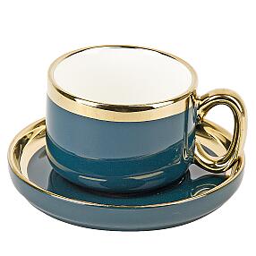 Чашка с блюдцем "Royal line Emerald" 200 мл
