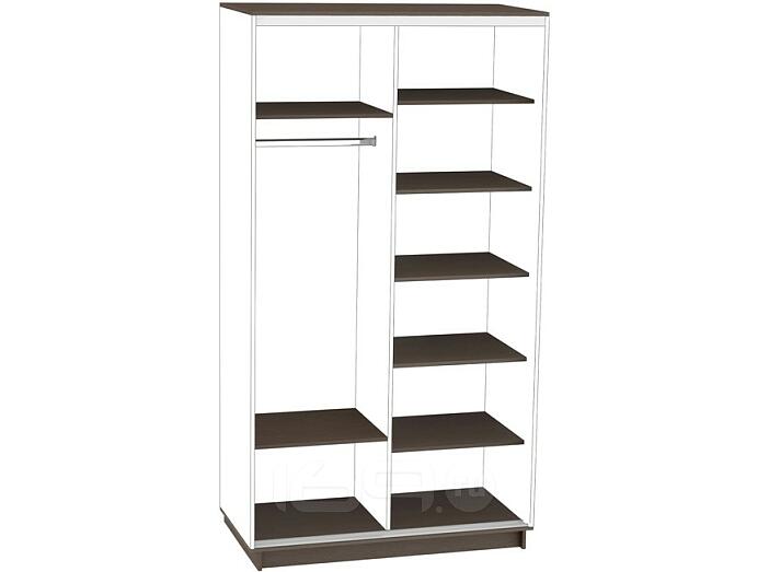 Комплект внутренних элементов шкафа-купе D2 Чёрное дерево 1200*600