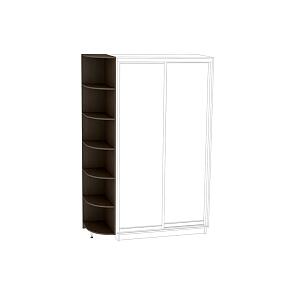 Стеллаж угловой S-5 Чёрное дерево 2200*300*600