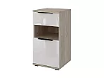 Комод 1 ящик 1 дв. Альянс Белый глянец/Дуб Крафт 444*840*433