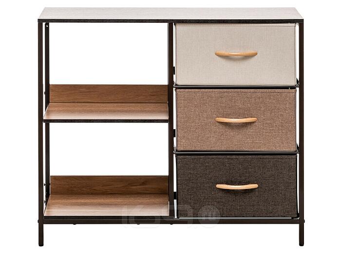 Комод Leset Локи 3 ящ. с полкой, Коричневый, Бежевый