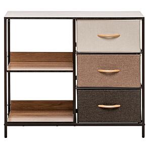 Комод Leset Локи 3 ящ. с полкой, Коричневый, Бежевый