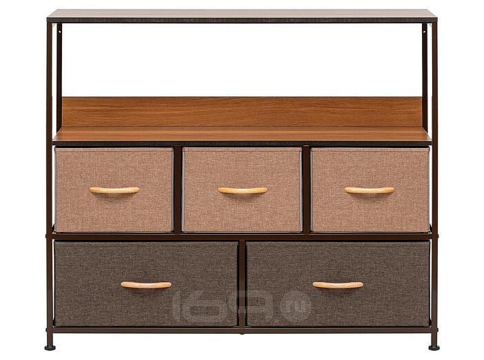 Комод Leset Локи 5 ящиков с полкой Бежевый, Коричневый