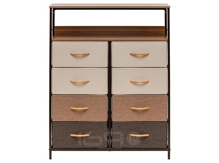 Комод Leset Локи 8 ящ. с полкой Бежевый, Коричневый