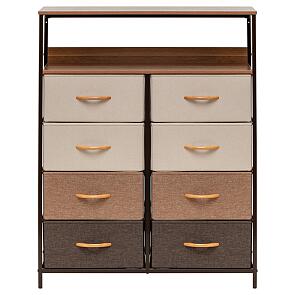 Комод Leset Локи 8 ящ. с полкой Бежевый, Коричневый