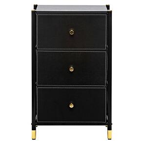 Комод Leset Нирита/Хайди, 3 ящика, Черный