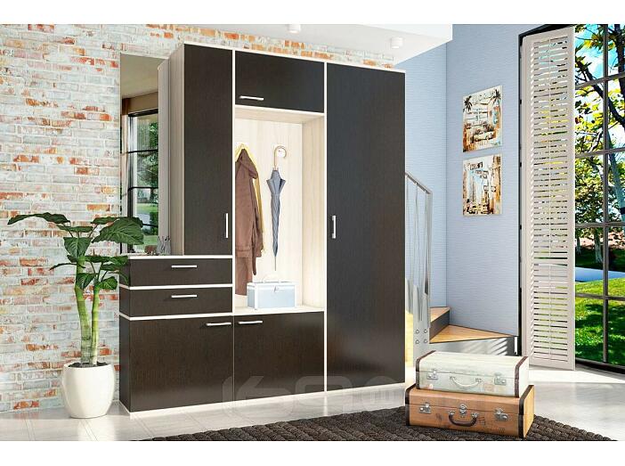 Прихожая Эльба СТЛ.278.01 Ясень шимо светлый/Венге Прихожая Эльба СТЛ.278.01 Ясень шимо светлый/Венге