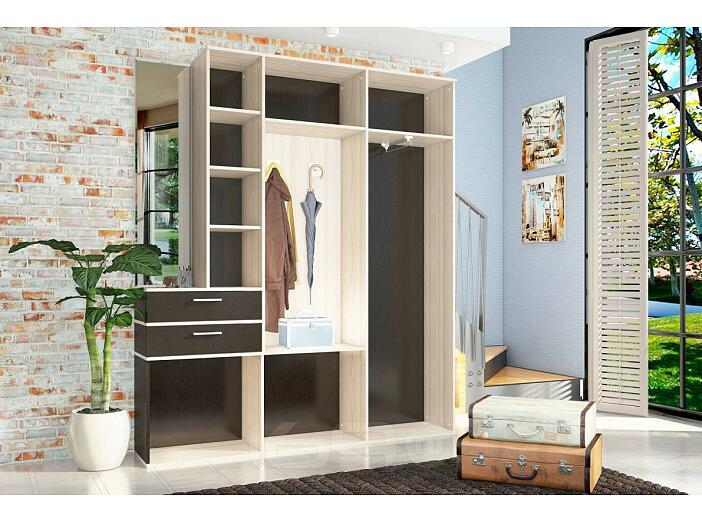 Прихожая Эльба СТЛ.278.01 Ясень шимо светлый/Венге