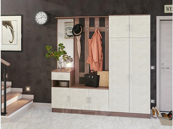 Прихожая Лофт-02 Nordic Oak-Ясень шимо тёмный