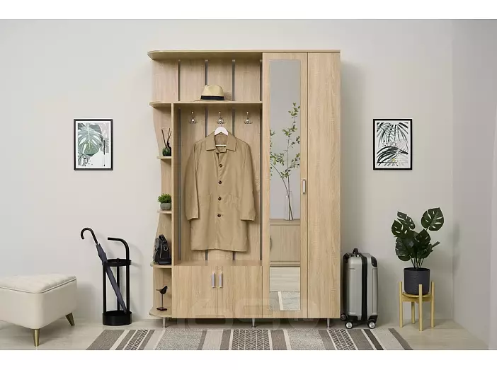 Прихожая Лика № 1 1,5 м (Дуб сонома, Дуб сонома)