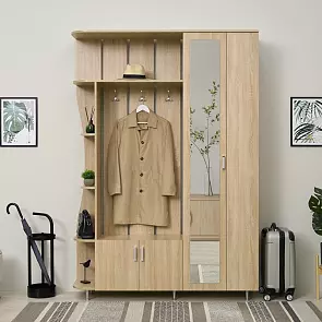 Прихожая Лика № 1 1,5 м (Дуб сонома, Дуб сонома)