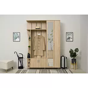 Прихожая Лика № 1 1,5 м (Дуб сонома, Дуб сонома)