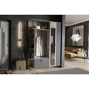 Прихожая Лика № 1 1,5 м (Графит, Дуб юкон)