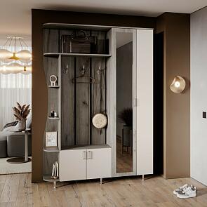 Прихожая Лика № 1 1,5 м (Кашемир, Дуб Крафт серый)