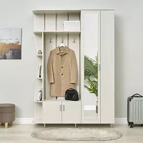 Прихожая Лика № 1 1,5 м (Сандал светлый, Сандал светлый)