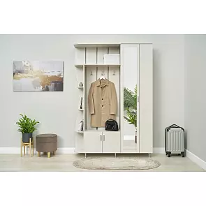 Прихожая Лика № 1 1,5 м (Сандал светлый, Сандал светлый)