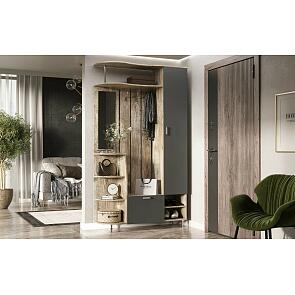 Прихожая Лика № 2 1,2 м (Графит, Дуб юкон)