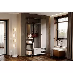 Прихожая Лика № 2 1,2 м (Кашемир, Дуб Крафт серый)