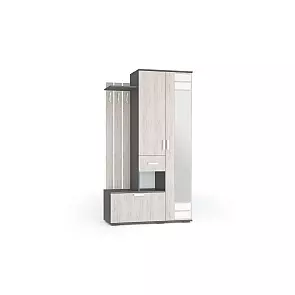 Прихожая Лира (Дуб Крафт Белый, Графит)