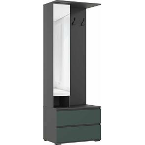 Прихожая Норд (Изумрудный (КРОМКА ГРАФИТ), Графит)