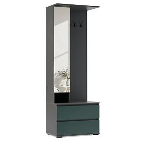 Прихожая Норд (Изумрудный (КРОМКА ГРАФИТ), Графит)