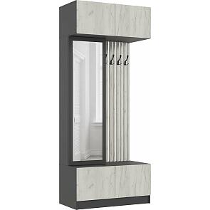 Прихожая Роджина (Дуб Крафт Белый, Графит)