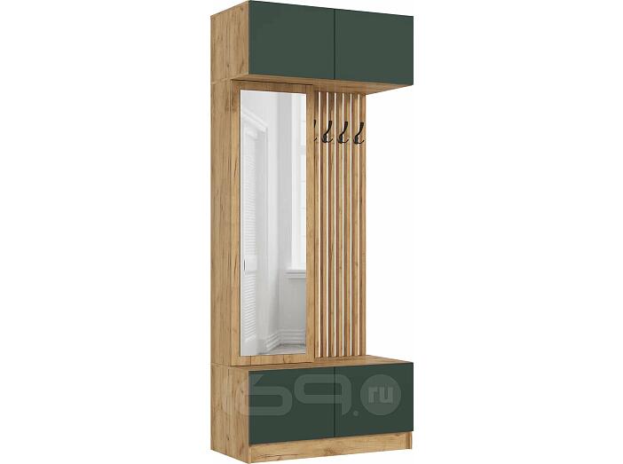 Прихожая Роджина (Изумрудный, Дуб крафт)
