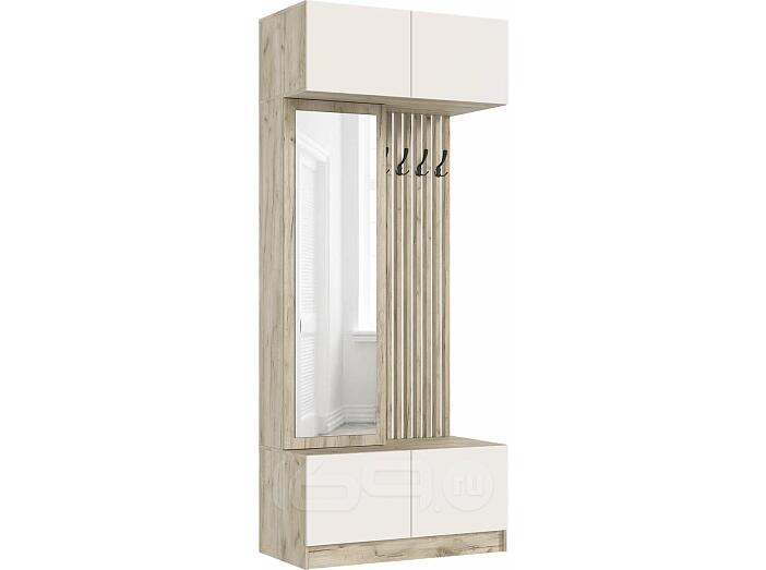 Прихожая Роджина (Кашемир, Дуб Крафт серый)