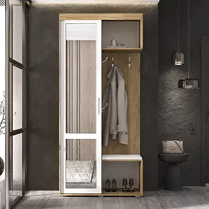 Прихожая Стелла 1 (Дуб крафт/Белый)